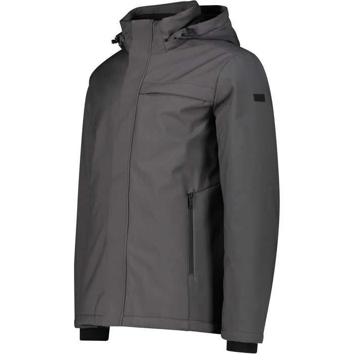 CMP Man Long Jacket Snaps Hood Jacket E910 Dust