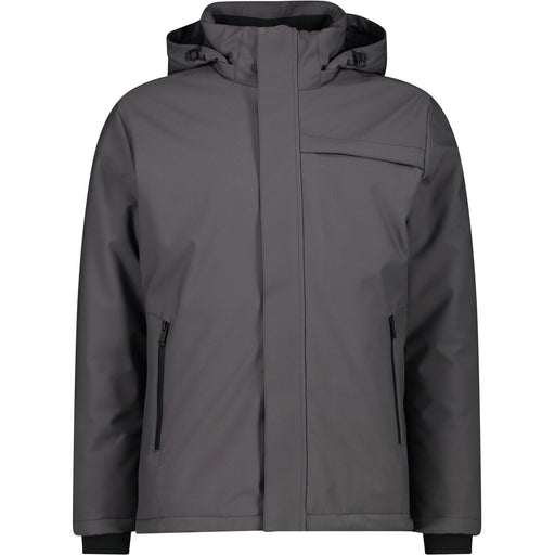 CMP Man Long Jacket Snaps Hood Jacket E910 Dust
