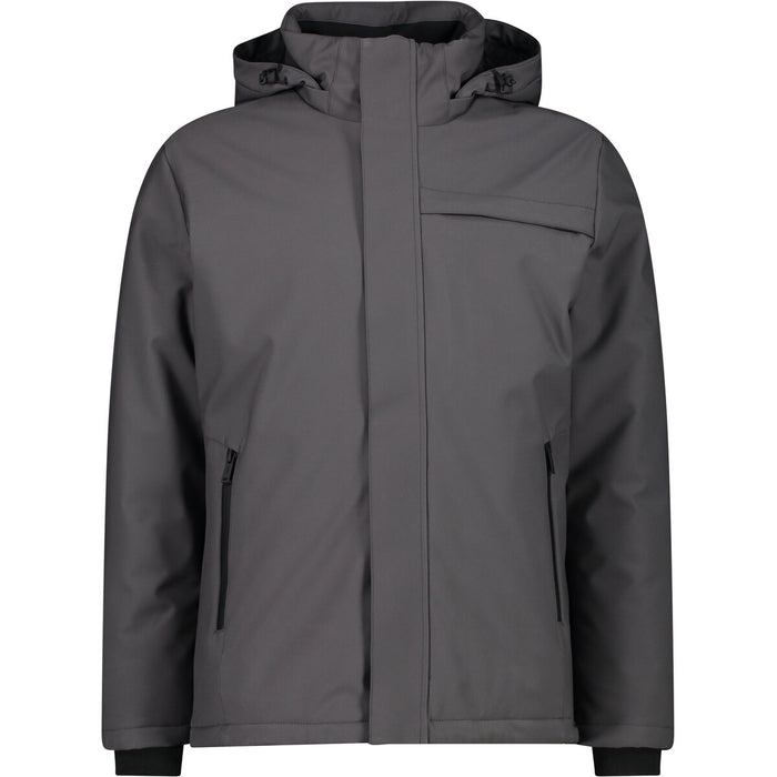 CMP Man Long Jacket Snaps Hood Jacket E910 Dust