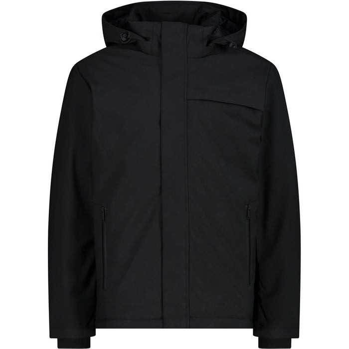 CMP Man Long Jacket Snaps Hood Jacket U901 Nero