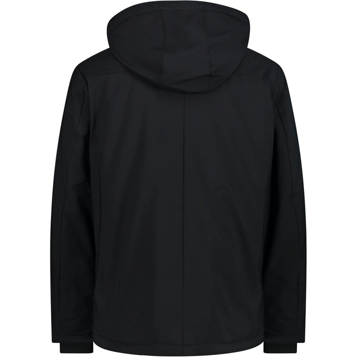 CMP Man Long Jacket Snaps Hood Jacket U901 Nero