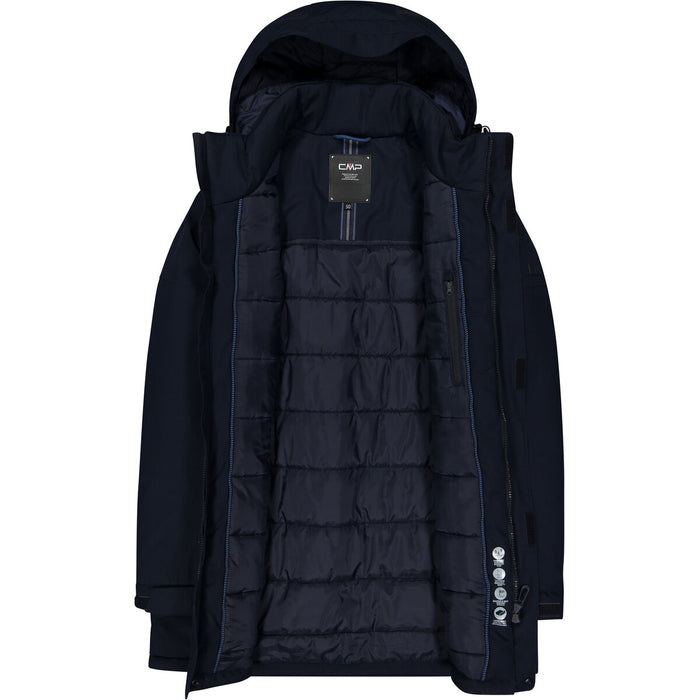 CMP Man Parka Zip Hood Jacket N950 Black Blue