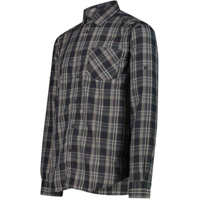 CMP Man Shirt Shirt 19ZV Antracite-Vaniglia-Grey