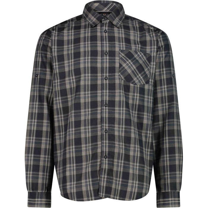 CMP Man Shirt Shirt 19ZV Antracite-Vaniglia-Grey