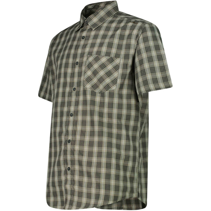 CMP Man Shirt Shirt 34ZV Sage-Pine-Bianco