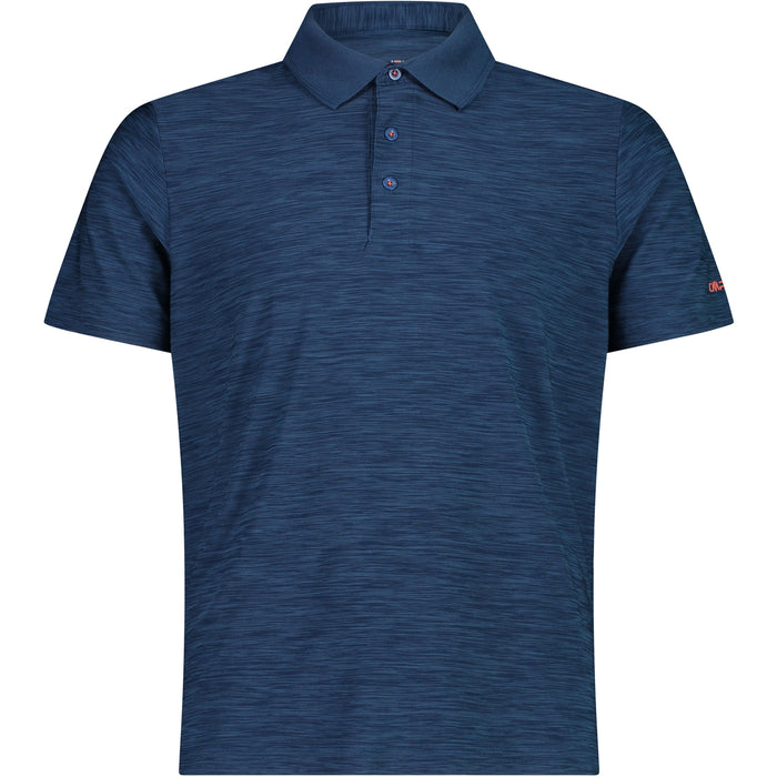 CMP Man Stretch Polo Melange Polo L973 Ocean Mel.
