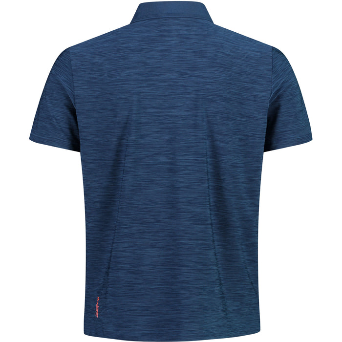 CMP Man Stretch Polo Melange Polo L973 Ocean Mel.