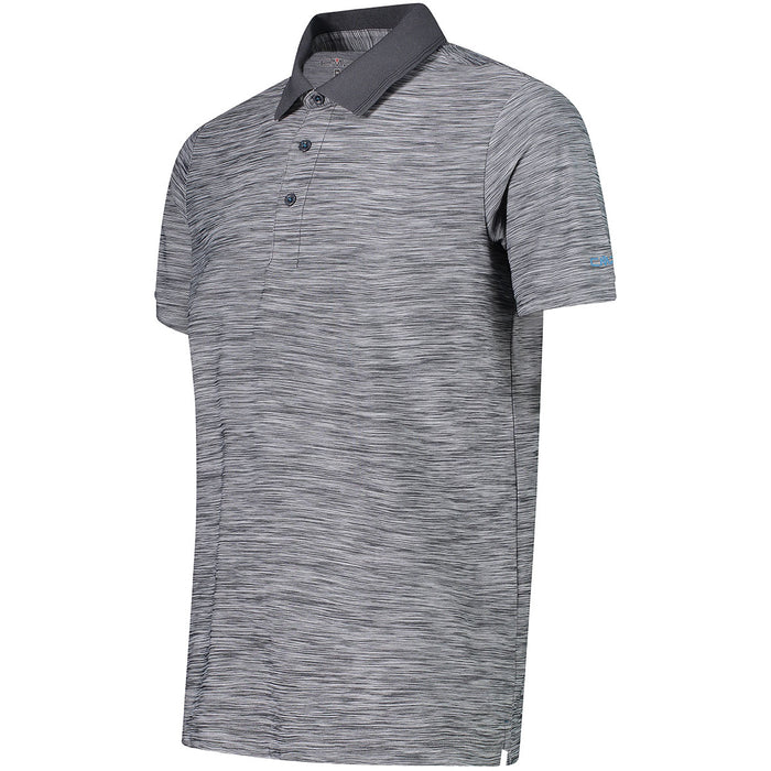 CMP Man Stretch Polo Melange Polo U927 Titanio Mel.