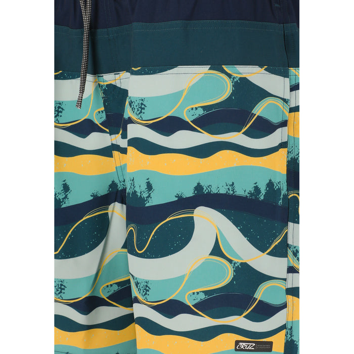 CRUZ Marcel M Knee Boardshorts Boardshorts Print 3637 Yellow Wave