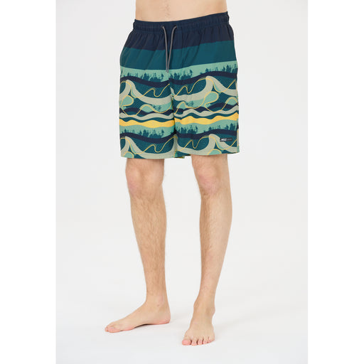 CRUZ Marcel M Knee Boardshorts Boardshorts Print 3637 Yellow Wave
