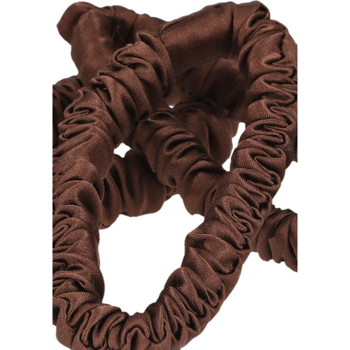 ATHLECIA Mariah W Silk Skinny Scrunchies 3-Pack Accessories 1294 Chocolate Torte