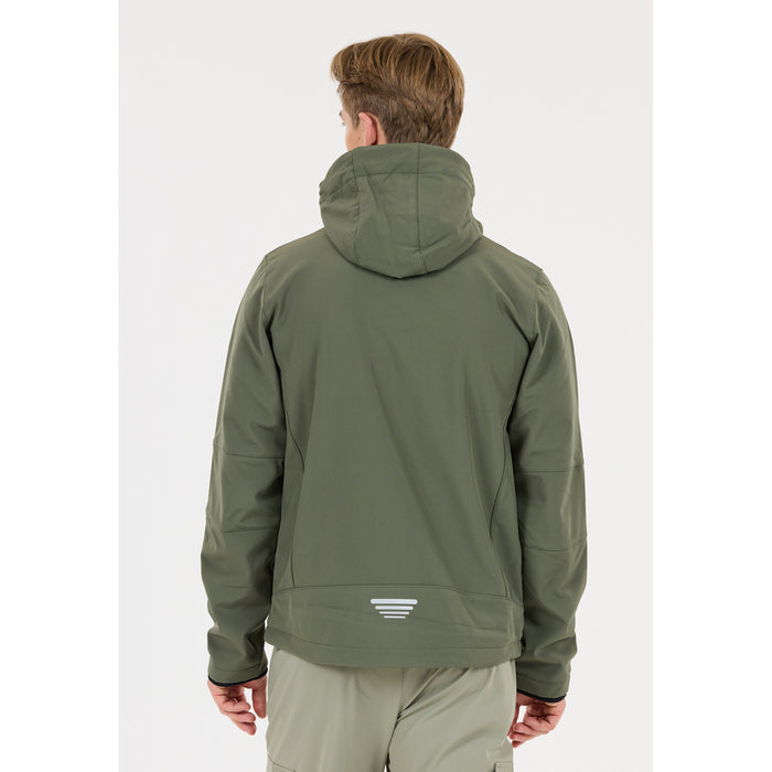 CMP Mens Softshell Jacket Softshell 00EP Oil Green-Nero