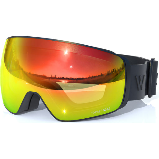 WHISTLER Morzine Topaz V Elite Ski Goggle w/ Magnetic Interchangeable Lens Ski goggle 1001 Black