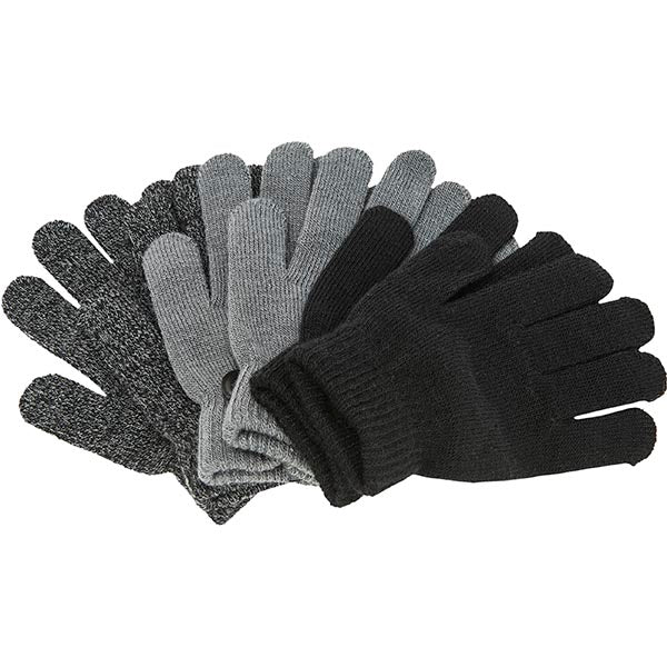 ZIGZAG Neckar Knitted 3-Pack Gloves Gloves 1001 Black