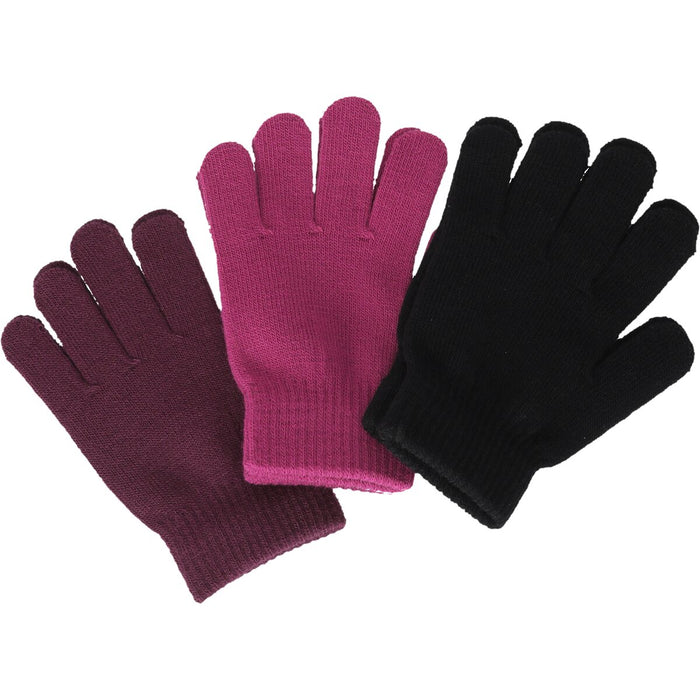 ZIGZAG Neckar Knitted 3-Pack Gloves Gloves 4078 Dark Purple