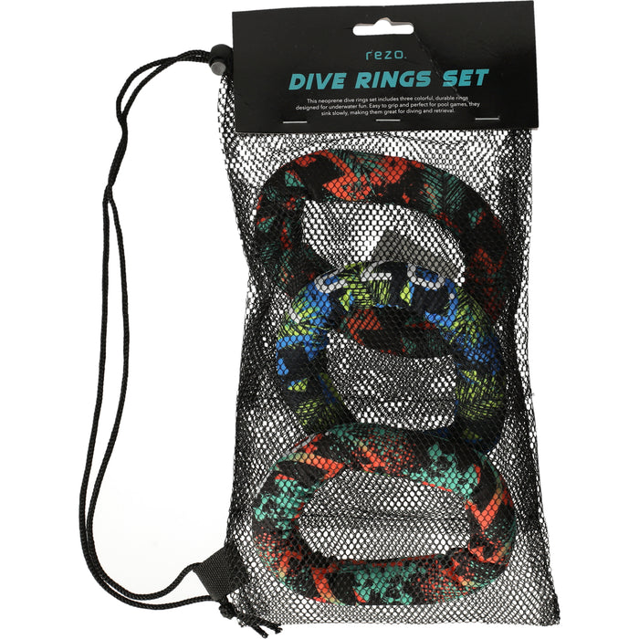 REZO Neoprene Dive Rings 3pcs Set Swimming equipment 8881 Multi Color