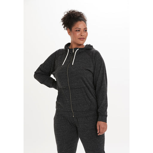 Q SPORTSWEAR Olivia W Melange Sweat Hoody Sweatshirt 1001BM Black Melange