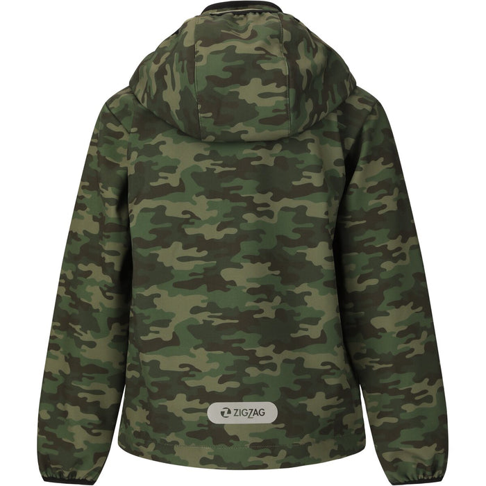 ZIGZAG Onetwo Printed Softshell Jacket W-PRO 8000 Softshell 3026 Black Forest