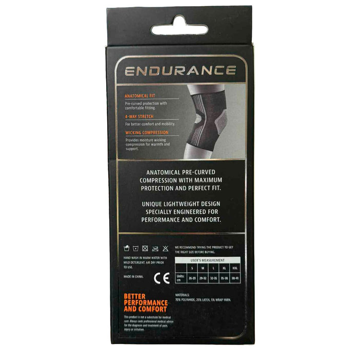ENDURANCE PROTECH Knee Compression Protection 1001 Black