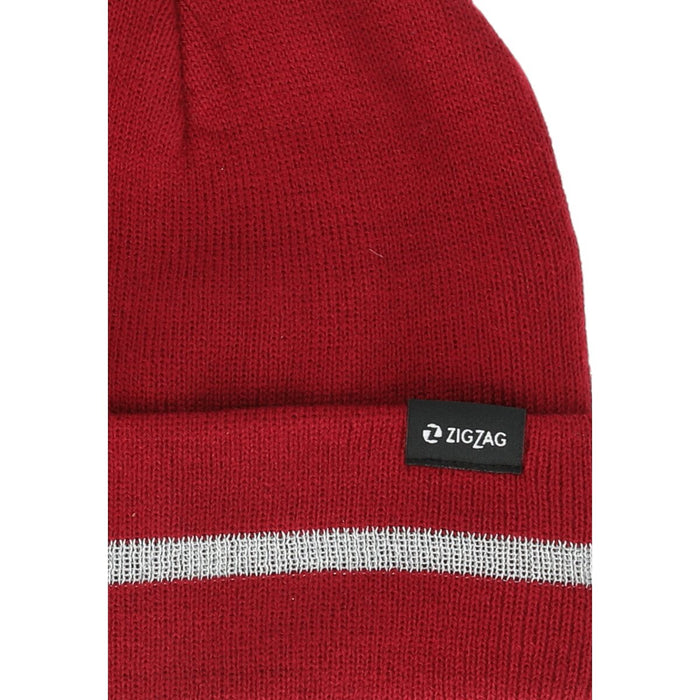 ZIGZAG! Pacman hat - reflective stripe Hoods 4055 Beet Red