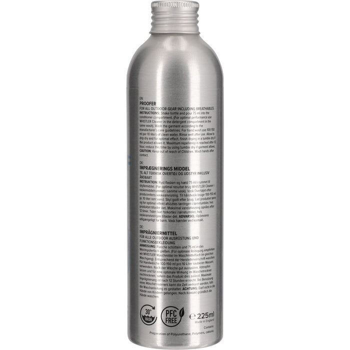 WHISTLER Proofer for Outdoor Clothing 225ml Wash and Proofer 1001 Black