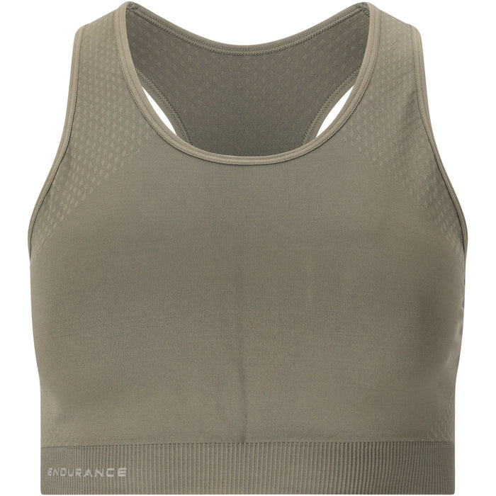 ENDURANCE Querubin W Melange Seamless Sports Bra Sports Bra 1013 Gunmetal