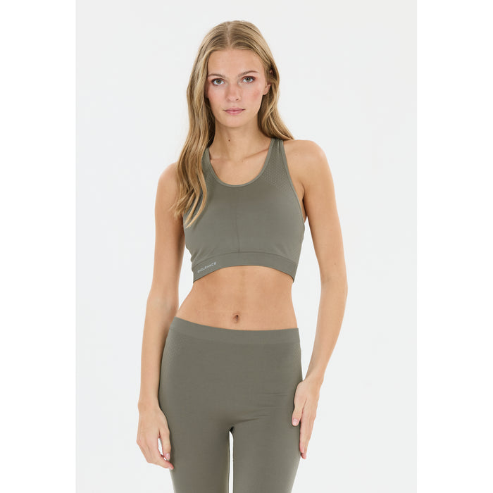 ENDURANCE Querubin W Melange Seamless Sports Bra Sports Bra 1013 Gunmetal