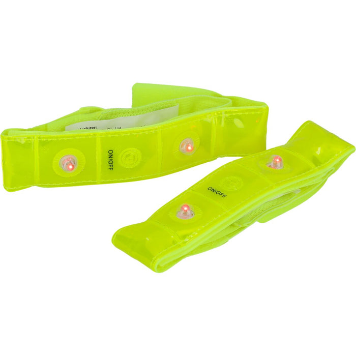 ENDURANCE Reflective Armband with 4 Leds - 2 pack (Salzmann) Salzmann 5001 Safety Yellow