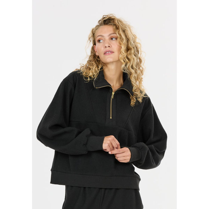 ATHLECIA Reiley W Half Zip Sweatshirt 1001 Black