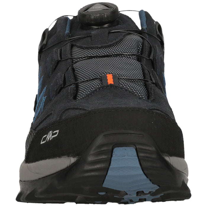 CMP Rigel Low FitGO Trek Shoe WP Leather Shoes 52NU B.Blue-Flash Orange