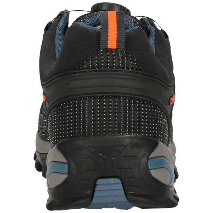 CMP Rigel Low FitGO Trek Shoe WP Leather Shoes 52NU B.Blue-Flash Orange