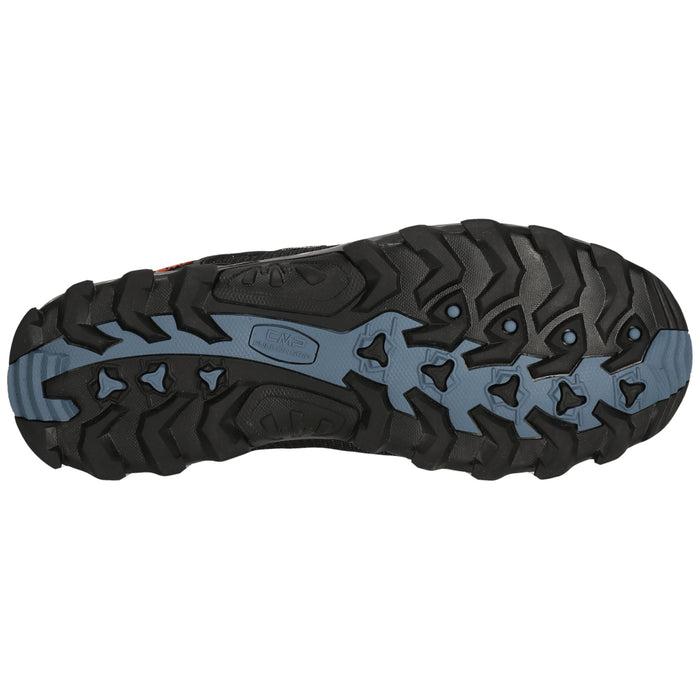 CMP Rigel Low FitGO Trek Shoe WP Leather Shoes 52NU B.Blue-Flash Orange