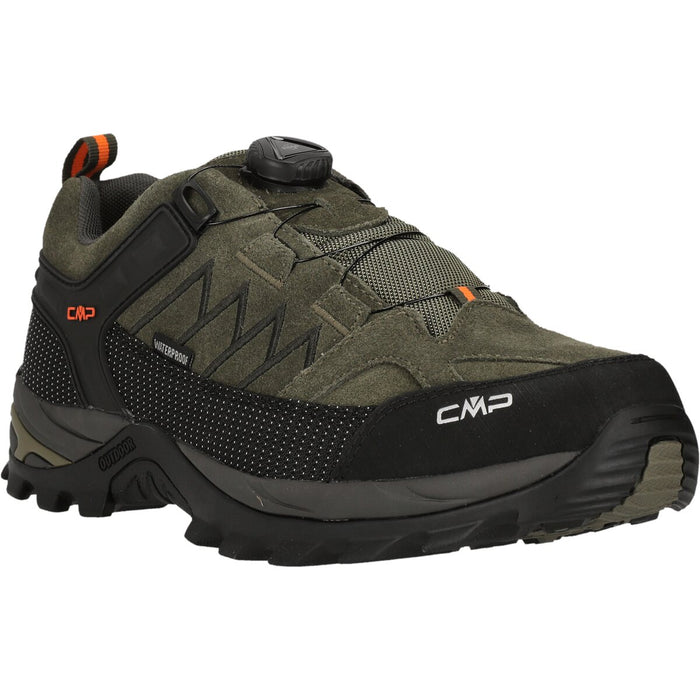 CMP Rigel Low FitGO Trek Shoe WP Leather Shoes 55ES Olive-Flame