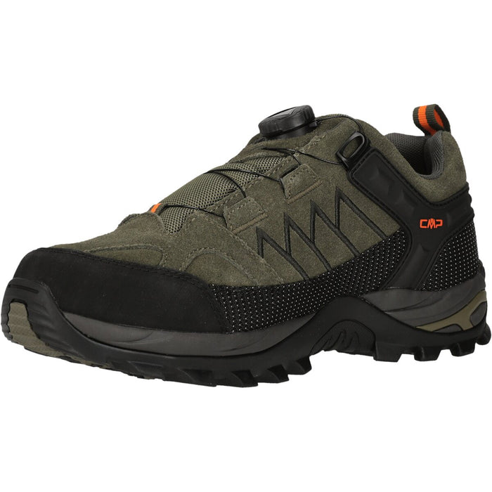 CMP Rigel Low FitGO Trek Shoe WP Leather Shoes 55ES Olive-Flame