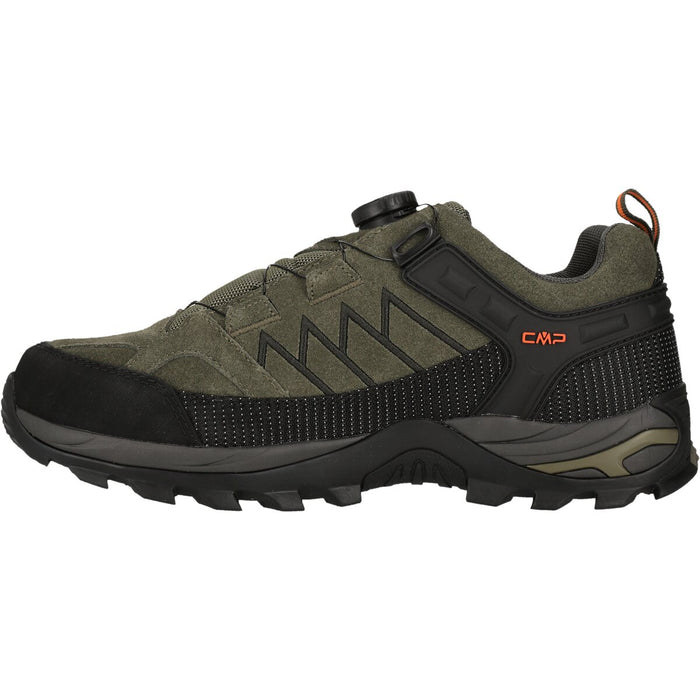 CMP Rigel Low FitGO Trek Shoe WP Leather Shoes 55ES Olive-Flame