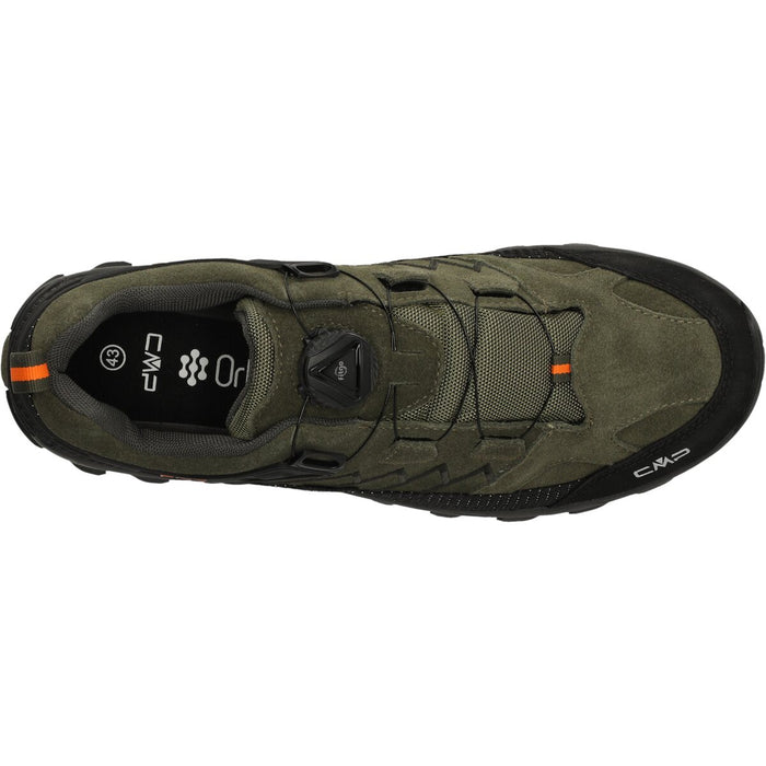 CMP Rigel Low FitGO Trek Shoe WP Leather Shoes 55ES Olive-Flame