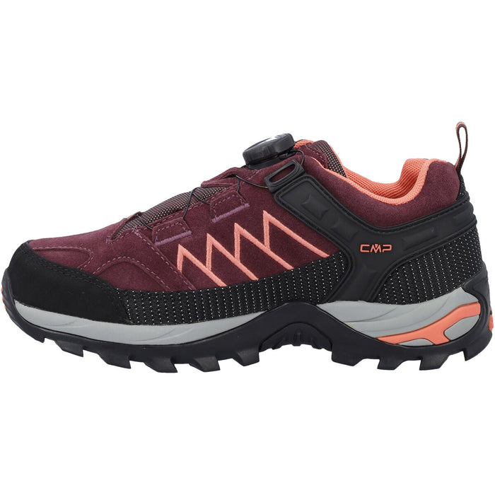 CMP Rigel Low Wmn FitGO Trek Shoe WP Leather Shoes 26CZ Blackberry-Marigold