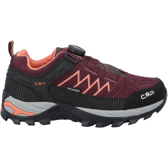CMP Rigel Low Wmn FitGO Trek Shoe WP Leather Shoes 26CZ Blackberry-Marigold