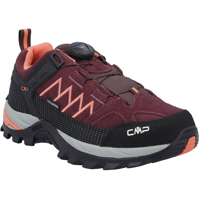 CMP Rigel Low Wmn FitGO Trek Shoe WP Leather Shoes 26CZ Blackberry-Marigold