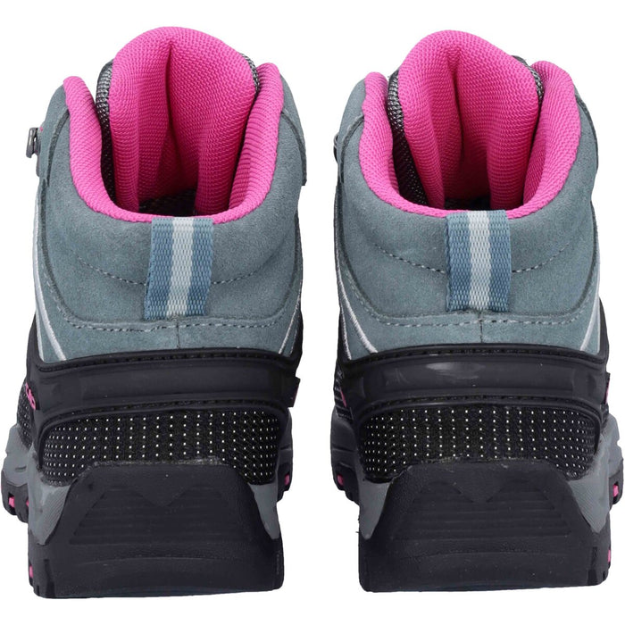 CMP Rigel Mid WP Boot Kids Boots 14EM Mineral Green-Purple Fluo