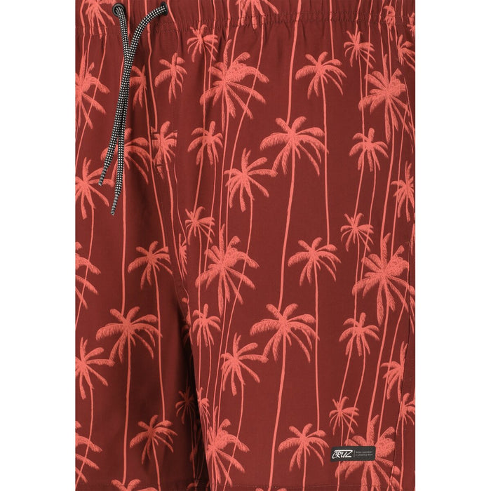 CRUZ Rohan M Mid Thigh Boardshorts Boardshorts Print 3633 Red Palm