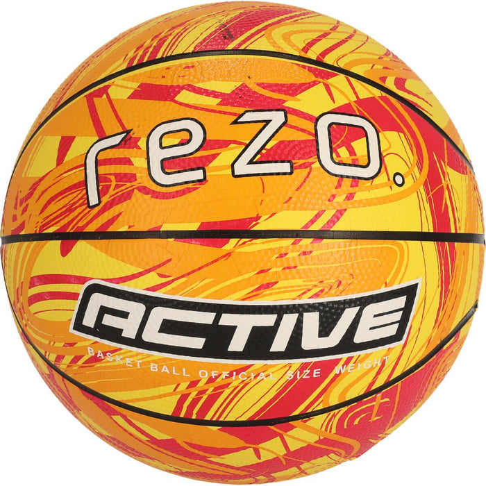 REZO Rubber Basketball Ball 5003 Vibrant Orange