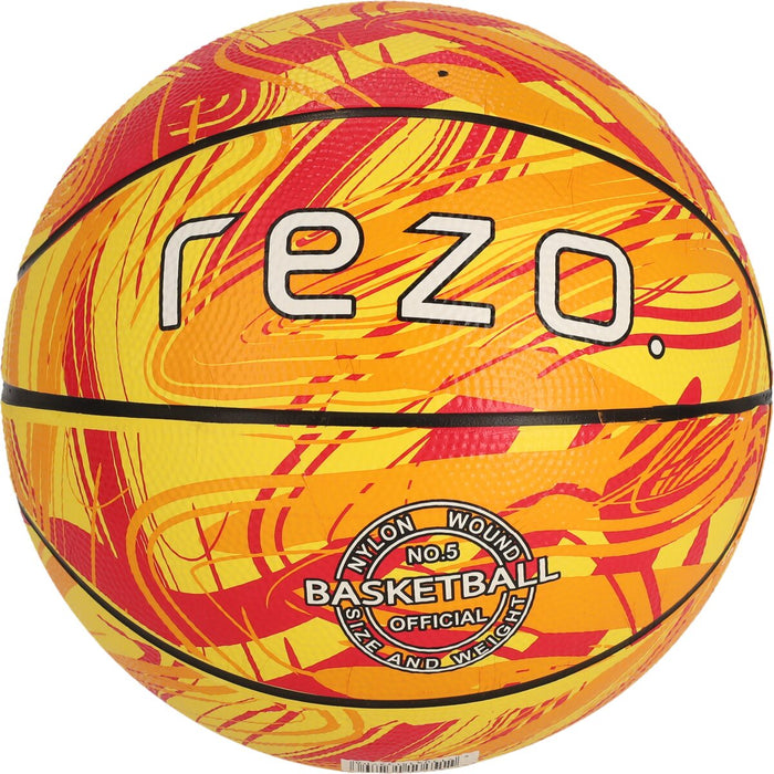 REZO Rubber Basketball Ball 5003 Vibrant Orange
