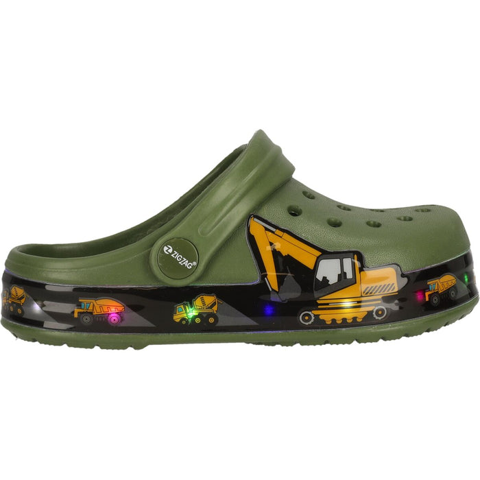 ZIGZAG Runix Closed Kids Sandal W/lights Sandal 3232 Loden Green