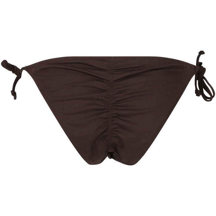 ATHLECIA Sherrill W Side-Tie Bikini Brief Swimwear 1294 Chocolate Torte