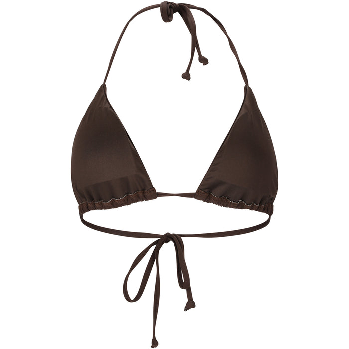 ATHLECIA Sherrill W Triangle Bikini Top Swimwear 1294 Chocolate Torte