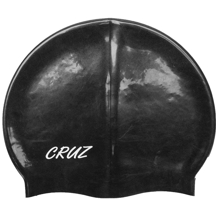 CRUZ Silicone swim cap Swimming equipment 1001 Black