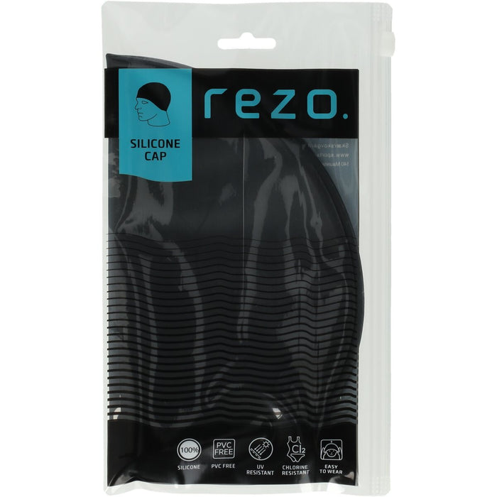REZO Silicone swim cap Swimming equipment 1001 Black