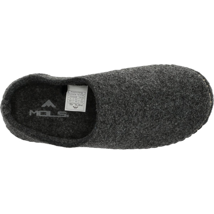 MOLS Sinaka Uni Felt Slipper Shoes 1011 Dark Grey Melange