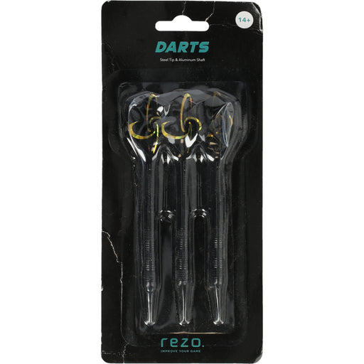 REZO Steel Darts w/ Aluminum Shafts 3pcs Accessories 1001 Black
